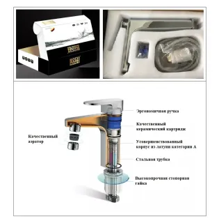 Смеситель для раковины Boch Mann Mimi BM10905 чёрный матовый